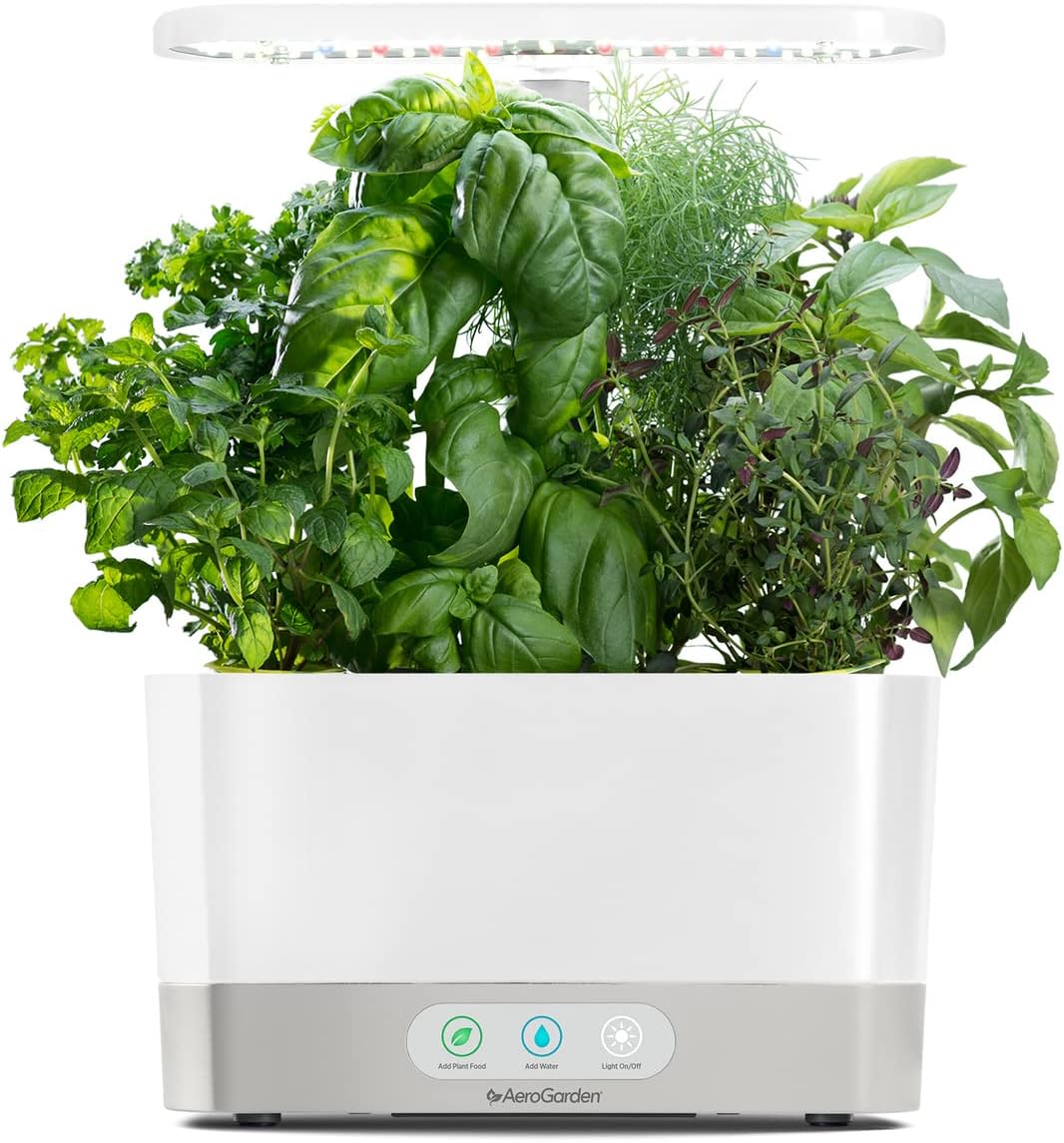 AeroGarden Sistema hidropónico para jardín interior, color blanco
