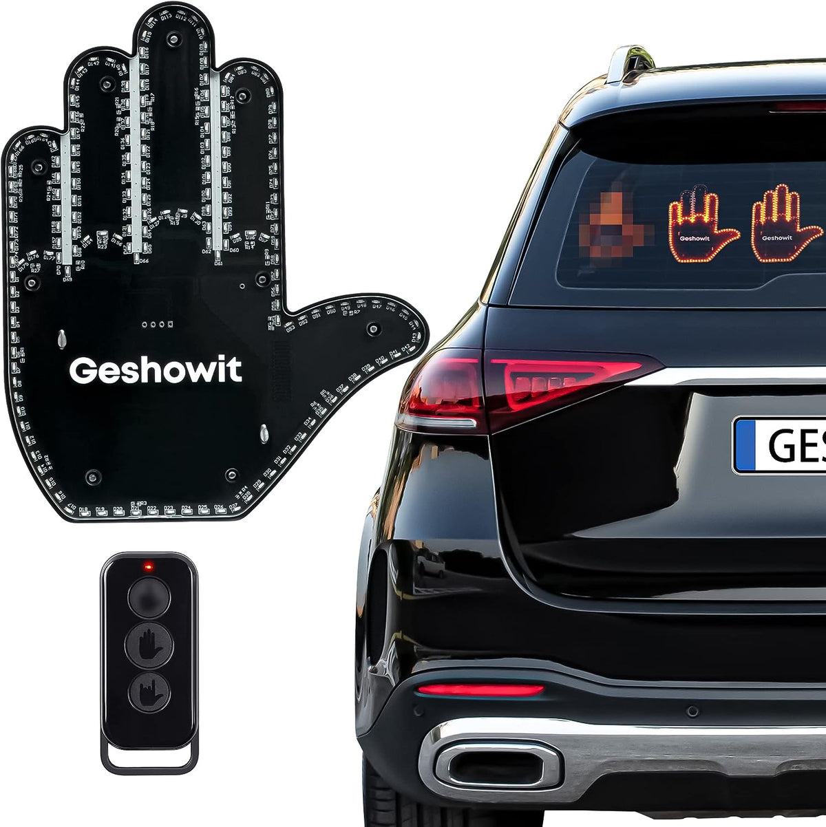 Divertida luz de mano y dedo | Para auto con control remoto