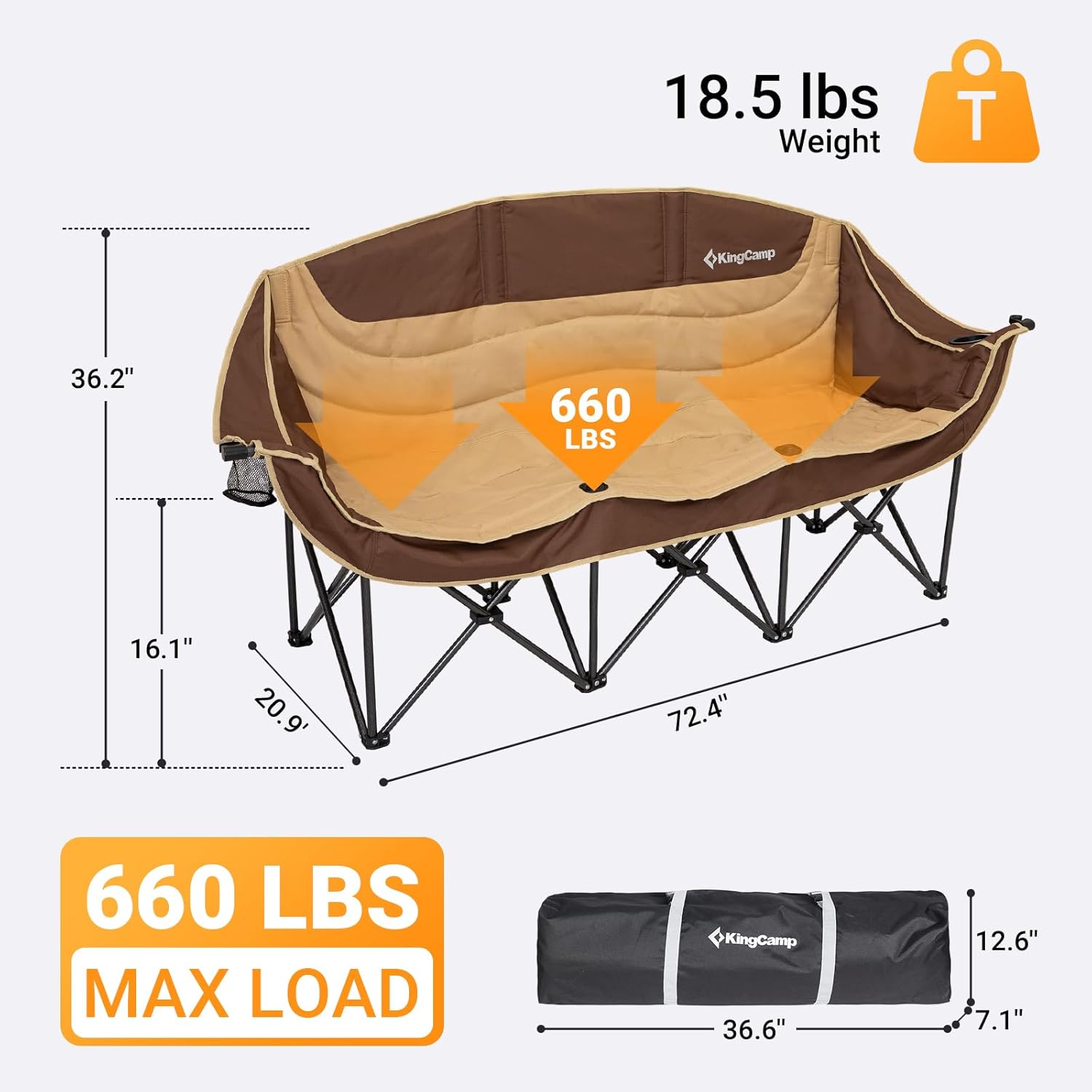 Silla de camping tres cuerpos| Alta resistencia