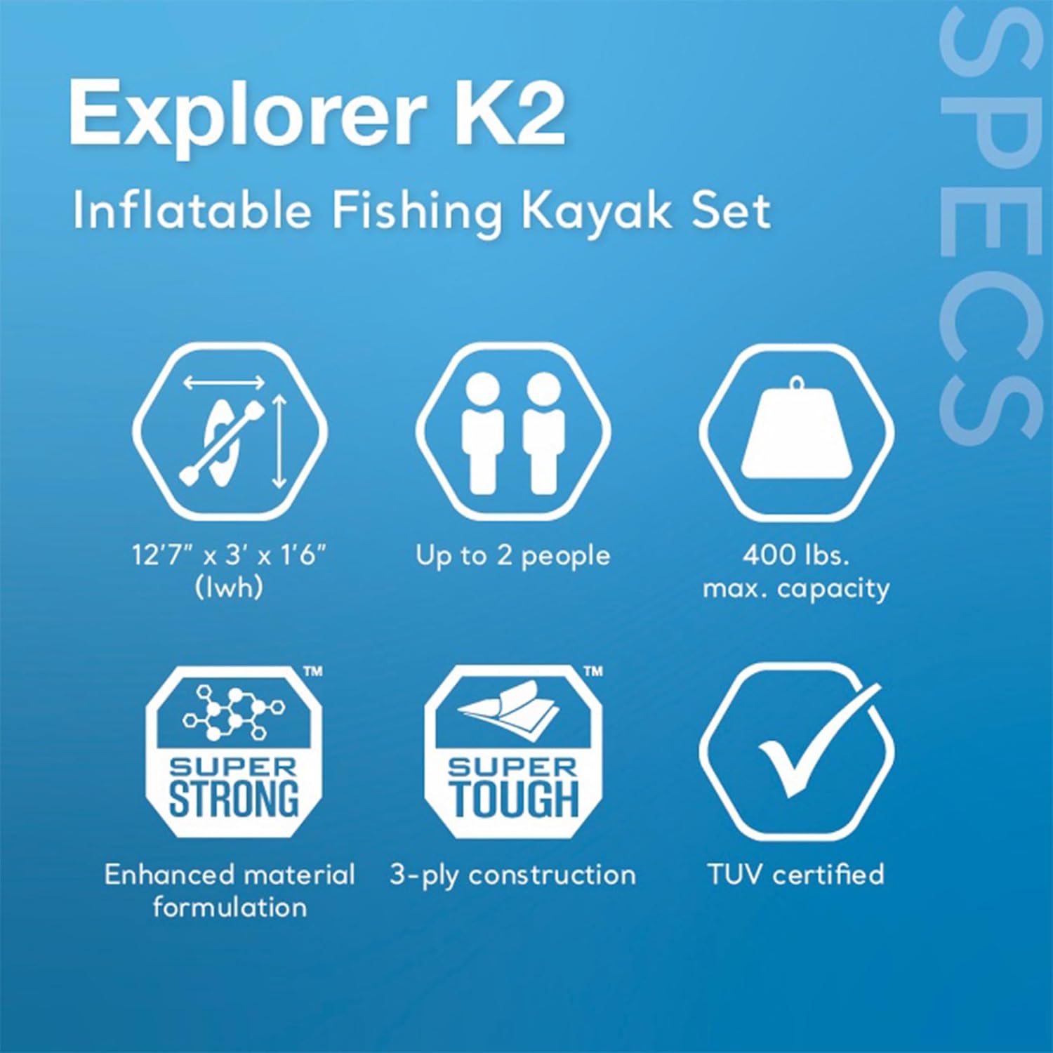 Kayak Pro K1 Inflable | Asiento Ajustable