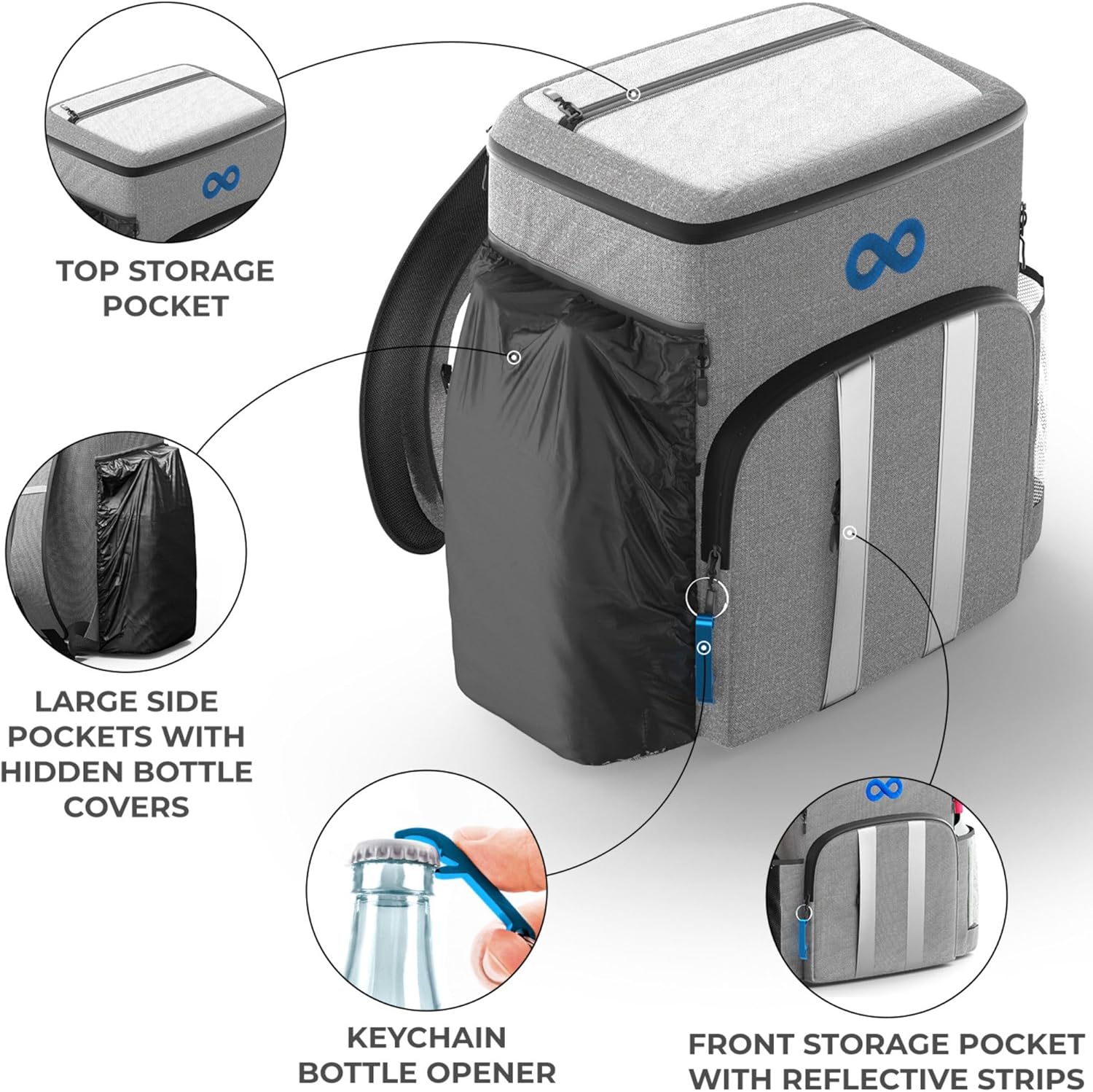 Mochila hielera | Sin fugas, ligera, resistente al agua