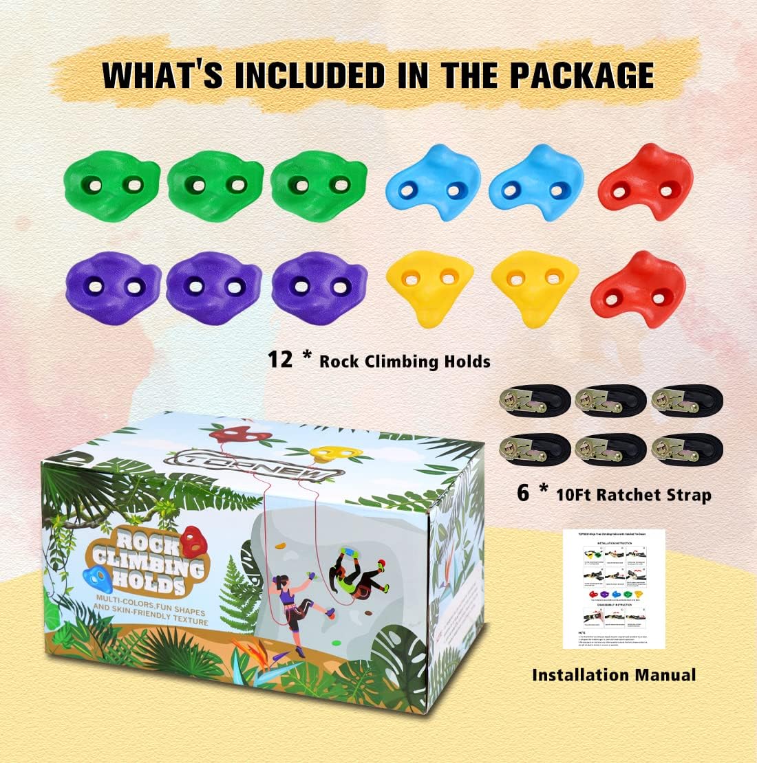 Kit 12 piezas para escalada de árbol para niño