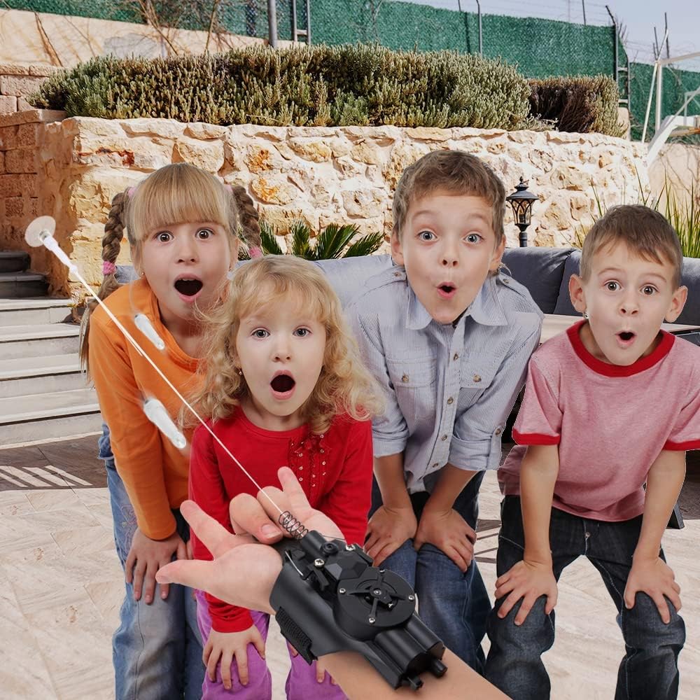 Juguete disparador de telaraña | Cuerda de seda real | Carrete eléctrico