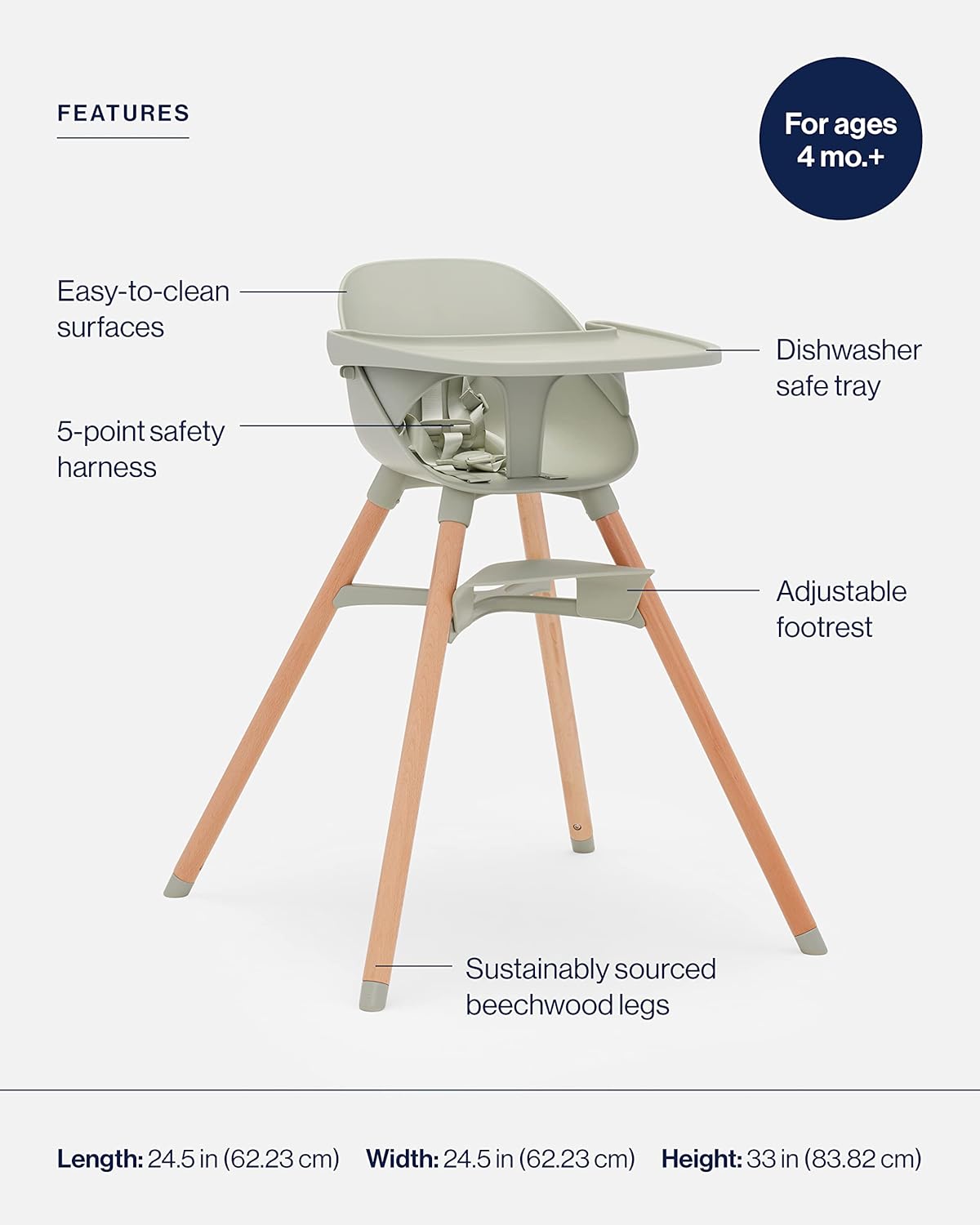 Silla alta convertible 3 en 1