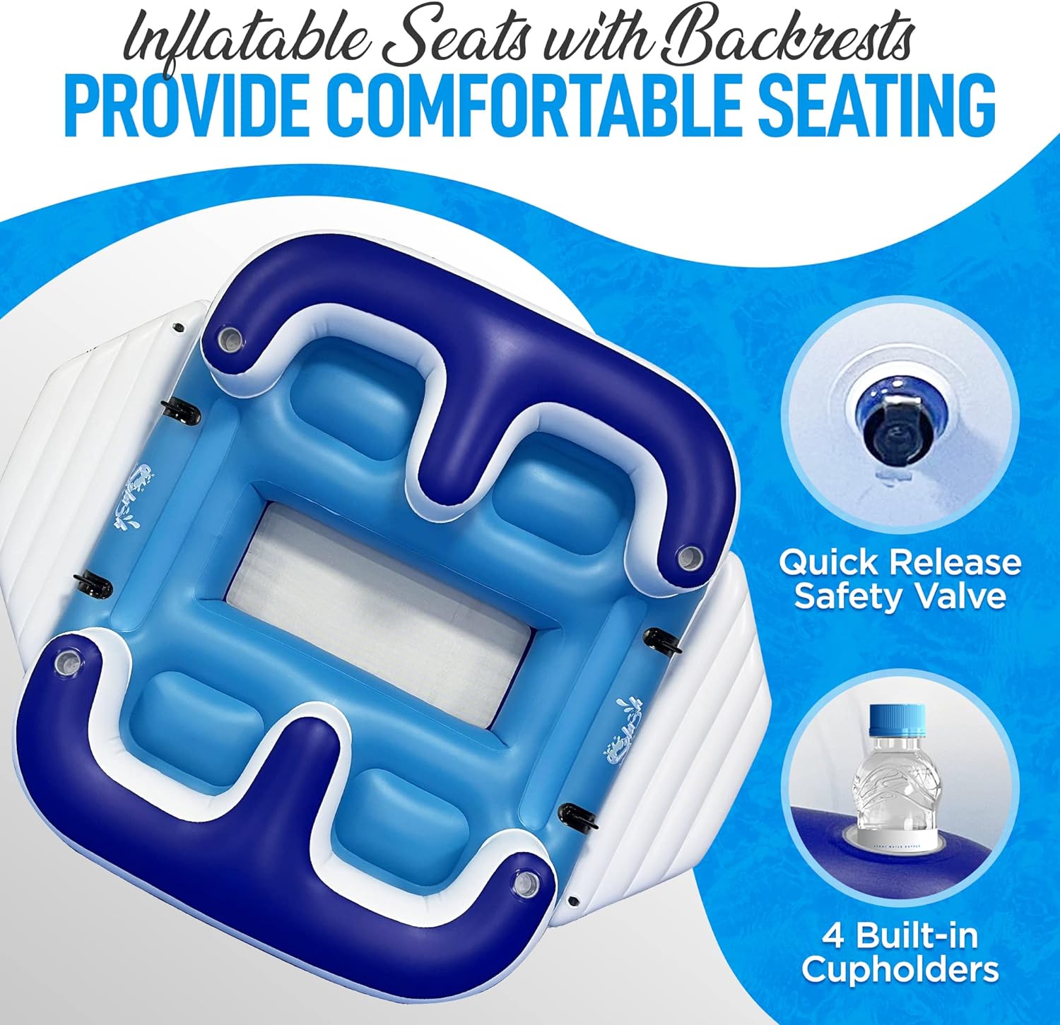 Isla flotante para 4 personas | 240 x 328 cm