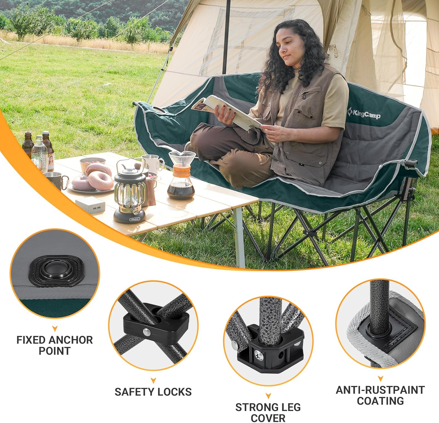 Silla de camping tres cuerpos| Alta resistencia