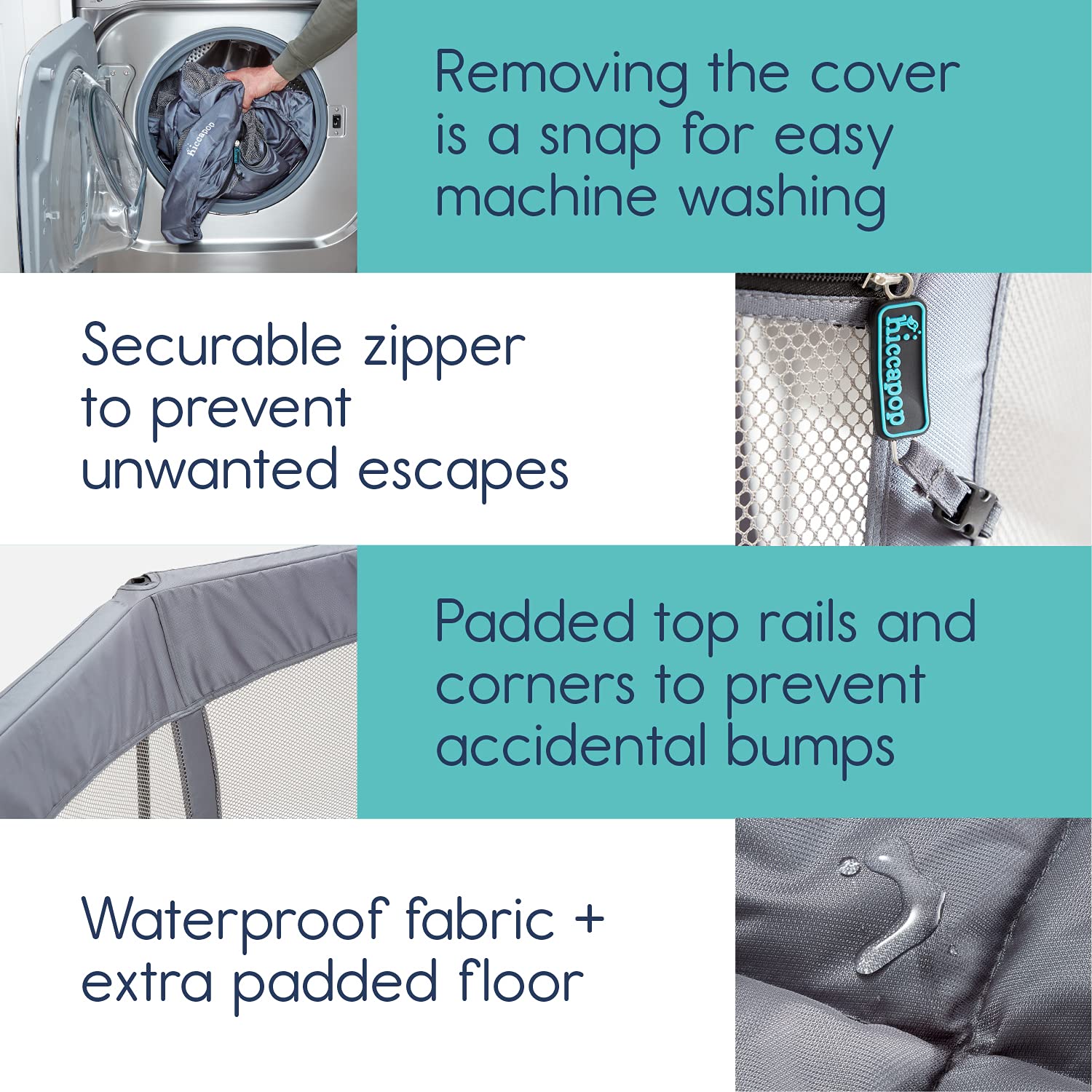 Hiccapop - Corralito portátil para bebés y niños pequeños con cúpula (135 Cm)