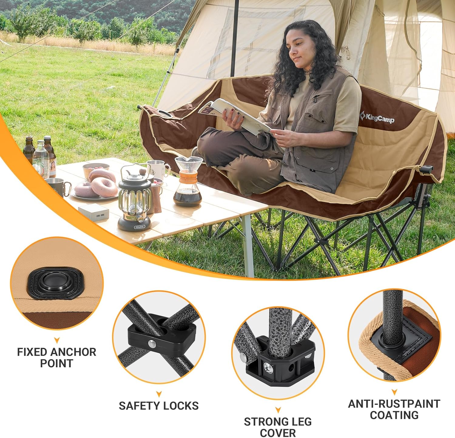 Silla de camping tres cuerpos| Alta resistencia