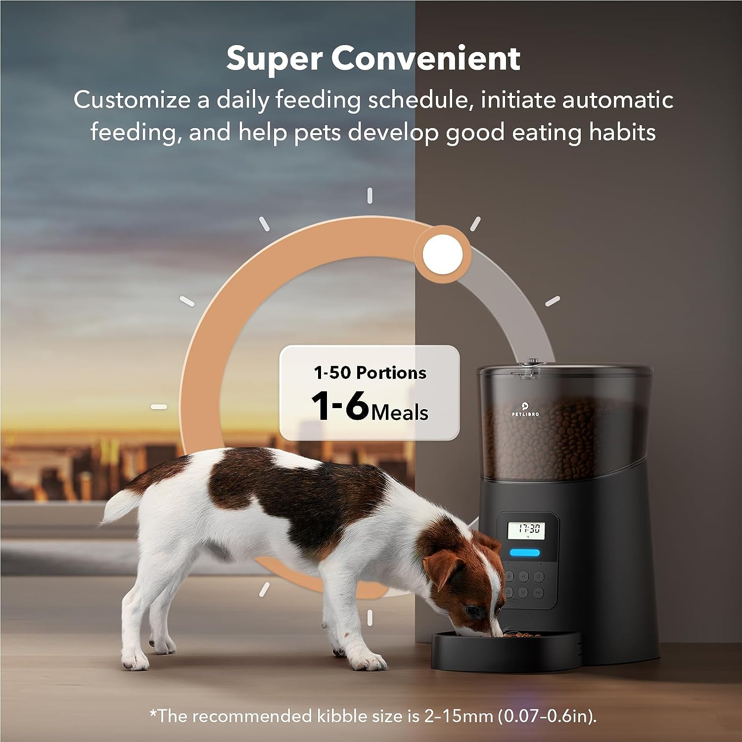 Dispensador automático de alimentos para mascotas 6L