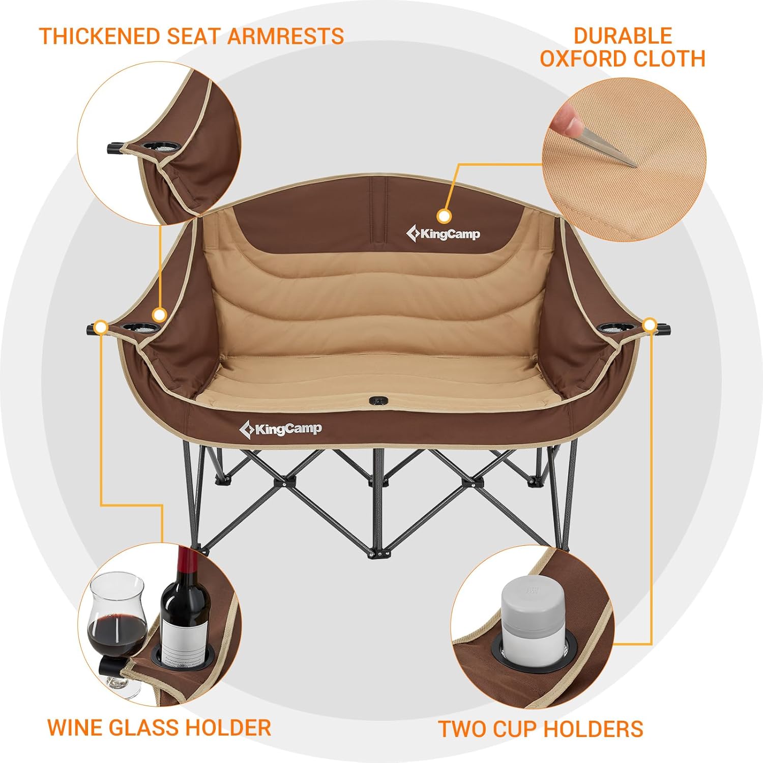 Silla de camping dos cuerpos| Alta resistencia