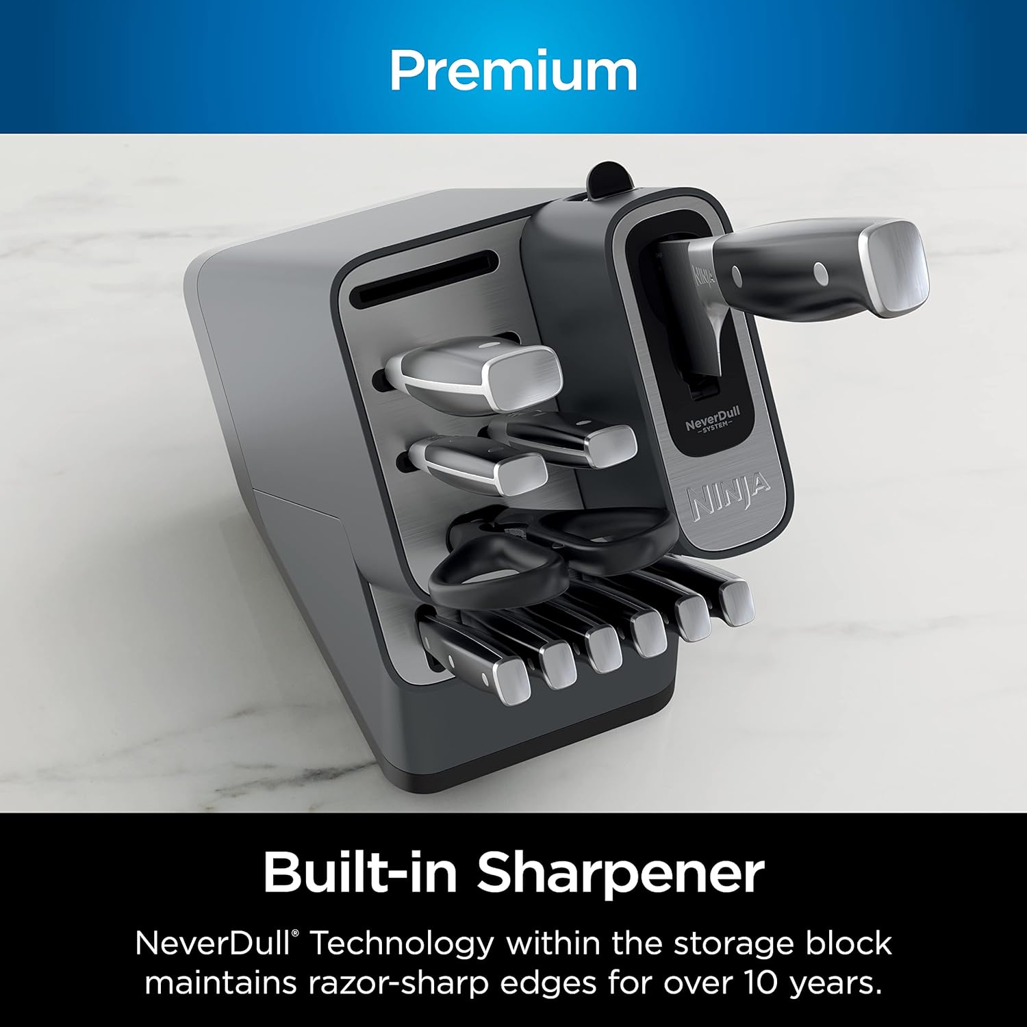 Set cuchillos alta calidad 14Pcs | Afilador incorporado