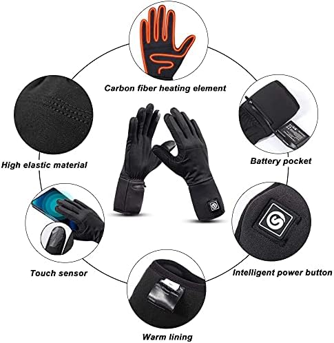 Guantes térmicos para hombres y mujeres con batería recargable