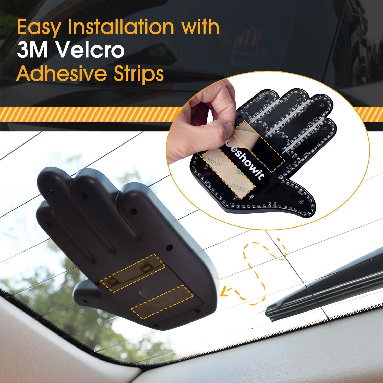 Divertida luz de mano y dedo | Para auto con control remoto