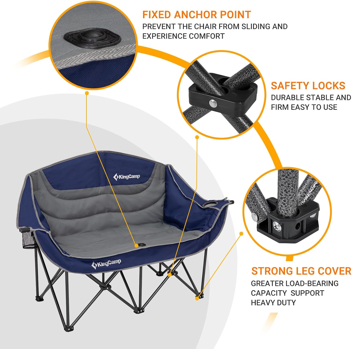Silla de camping dos cuerpos| Alta resistencia