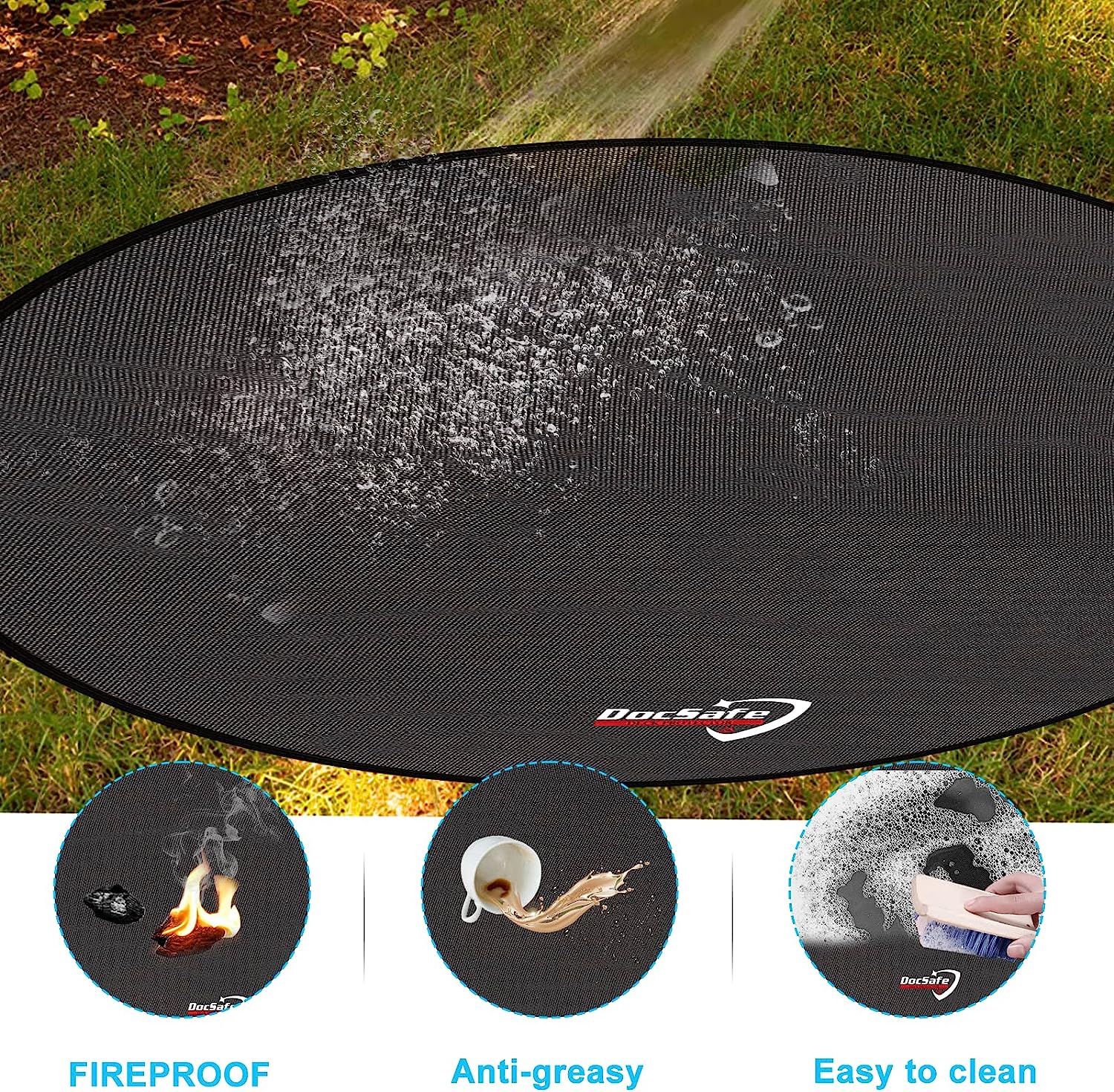 Tapete redondo para parrilla o fogón de 122 cm | 4 Capas