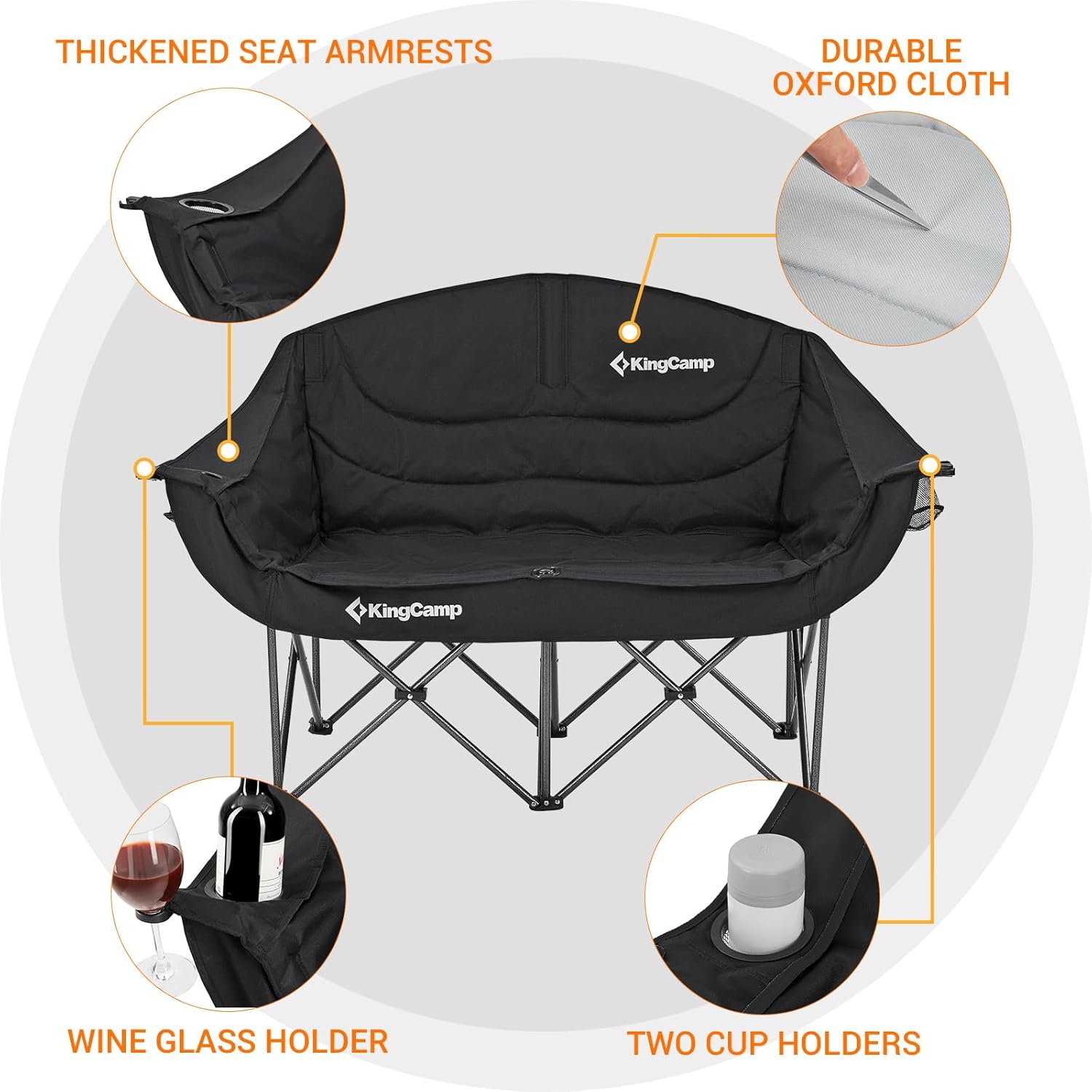Silla de camping dos cuerpos| Alta resistencia