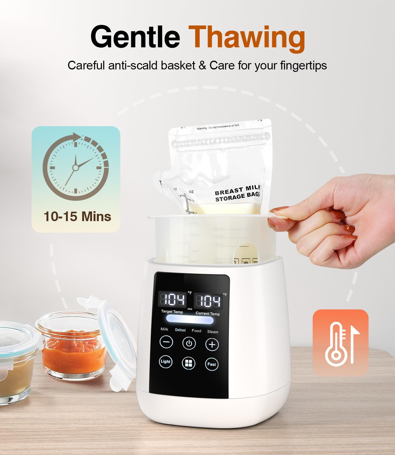 Calentador de mamaderas | Control pantalla LED