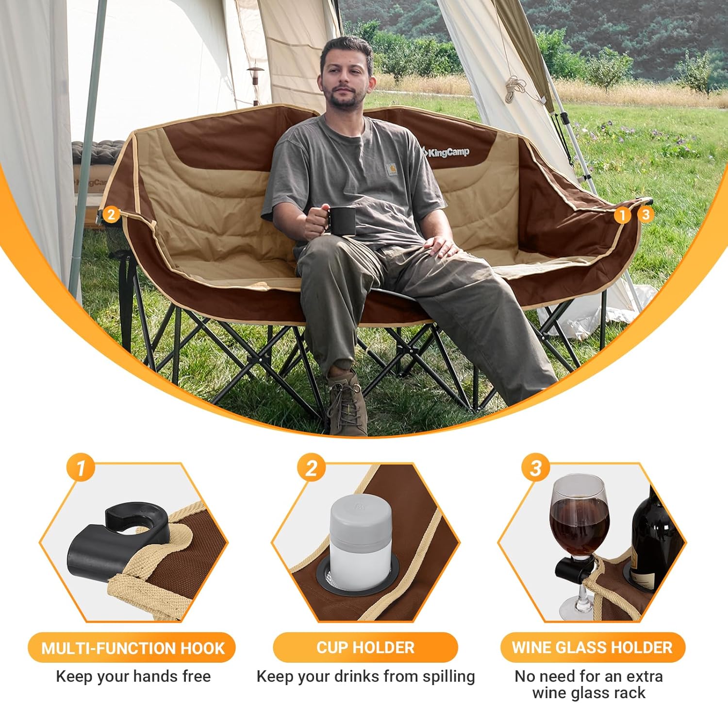 Silla de camping tres cuerpos| Alta resistencia