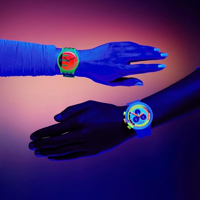 Reloj casual cuarzo | transparente Neón