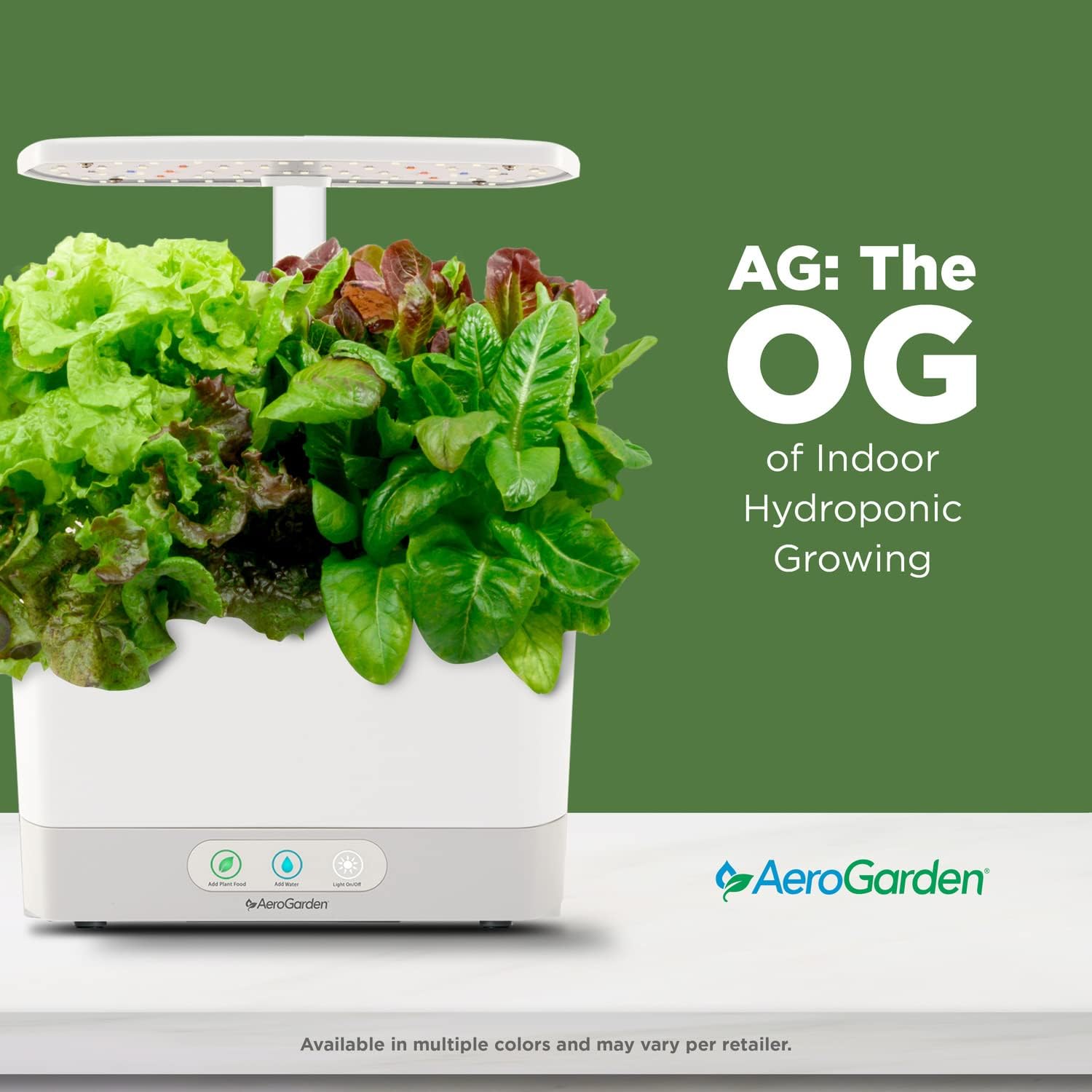 AeroGarden Sistema hidropónico para jardín interior, color blanco