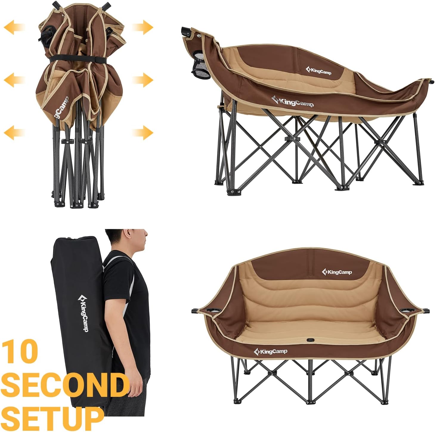 Silla de camping dos cuerpos| Alta resistencia