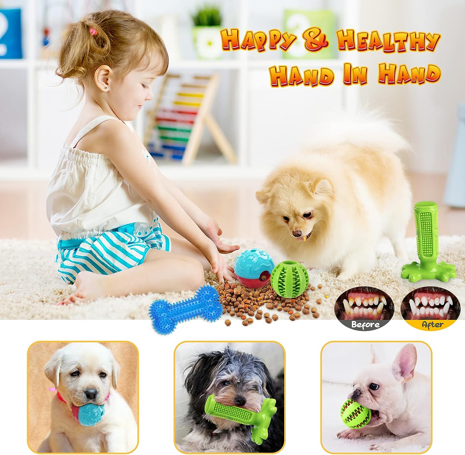 Paquete de 20 juguetes masticables para tu mascota