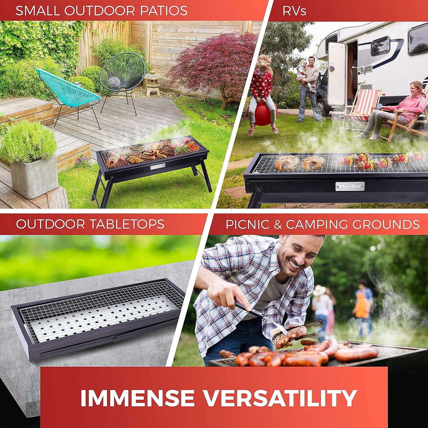 Parrilla portátil | Carbon | Exterior