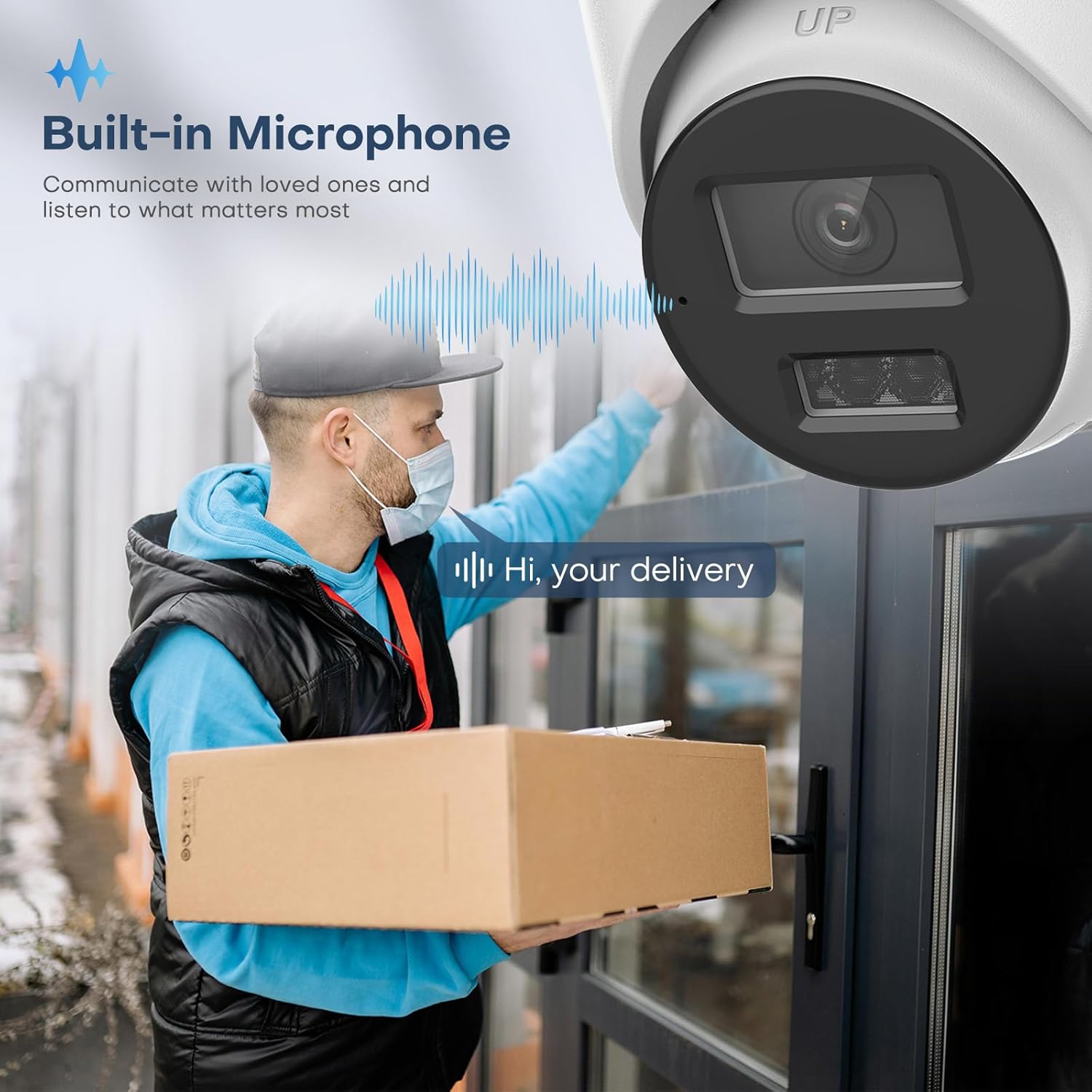 Cámara de Seguridad 5 MP | Torreta con cable | Visión nocturna a color