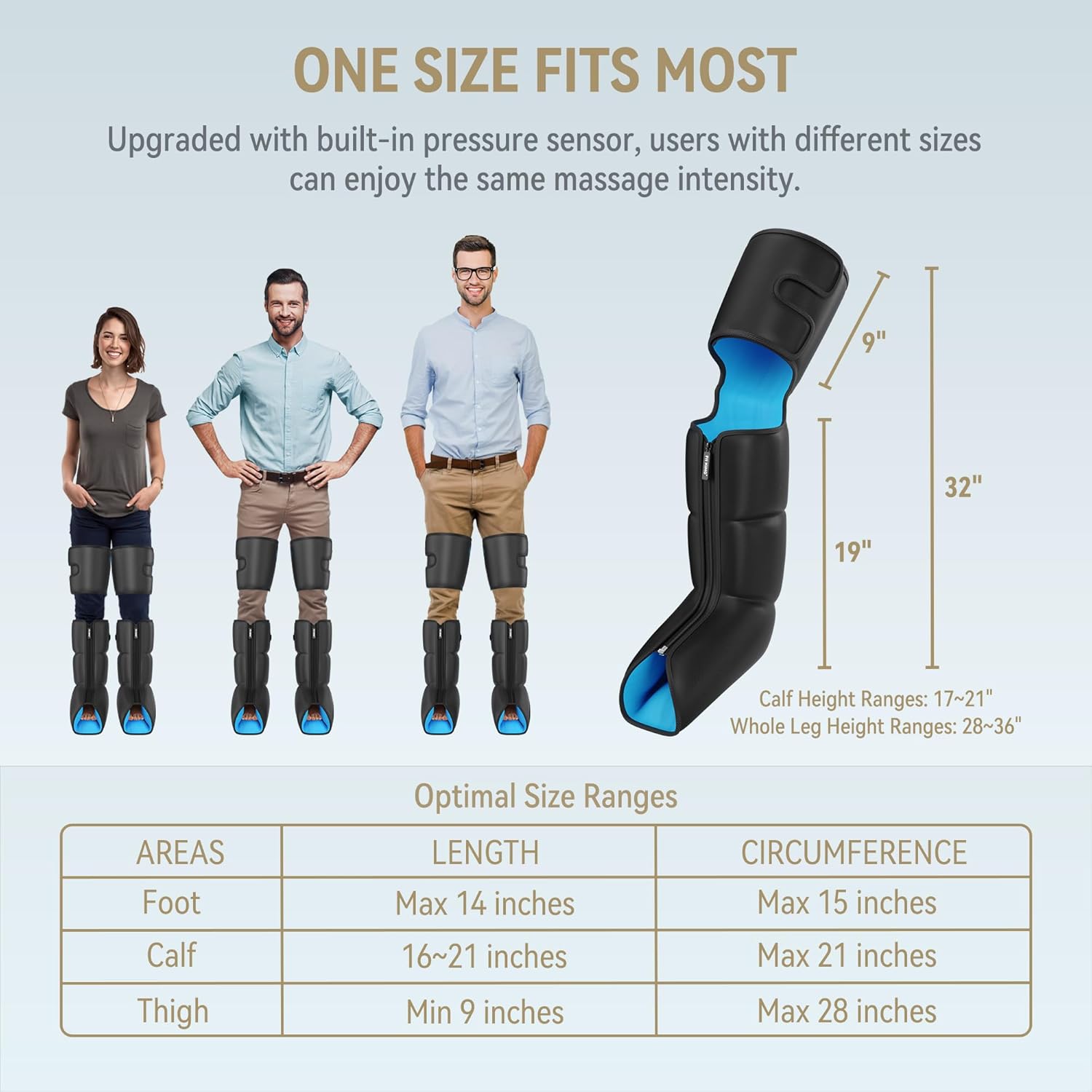 Masajeador de piernas con calor | Alivia dolor e hinchazón