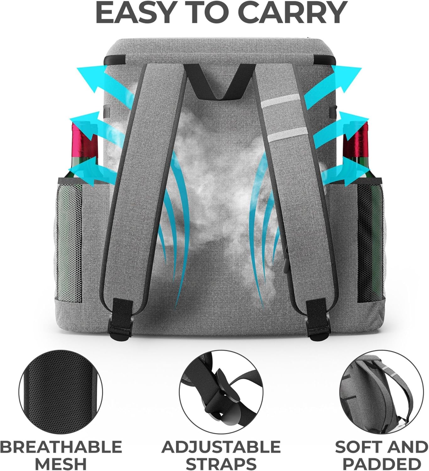 Mochila hielera | Sin fugas, ligera, resistente al agua