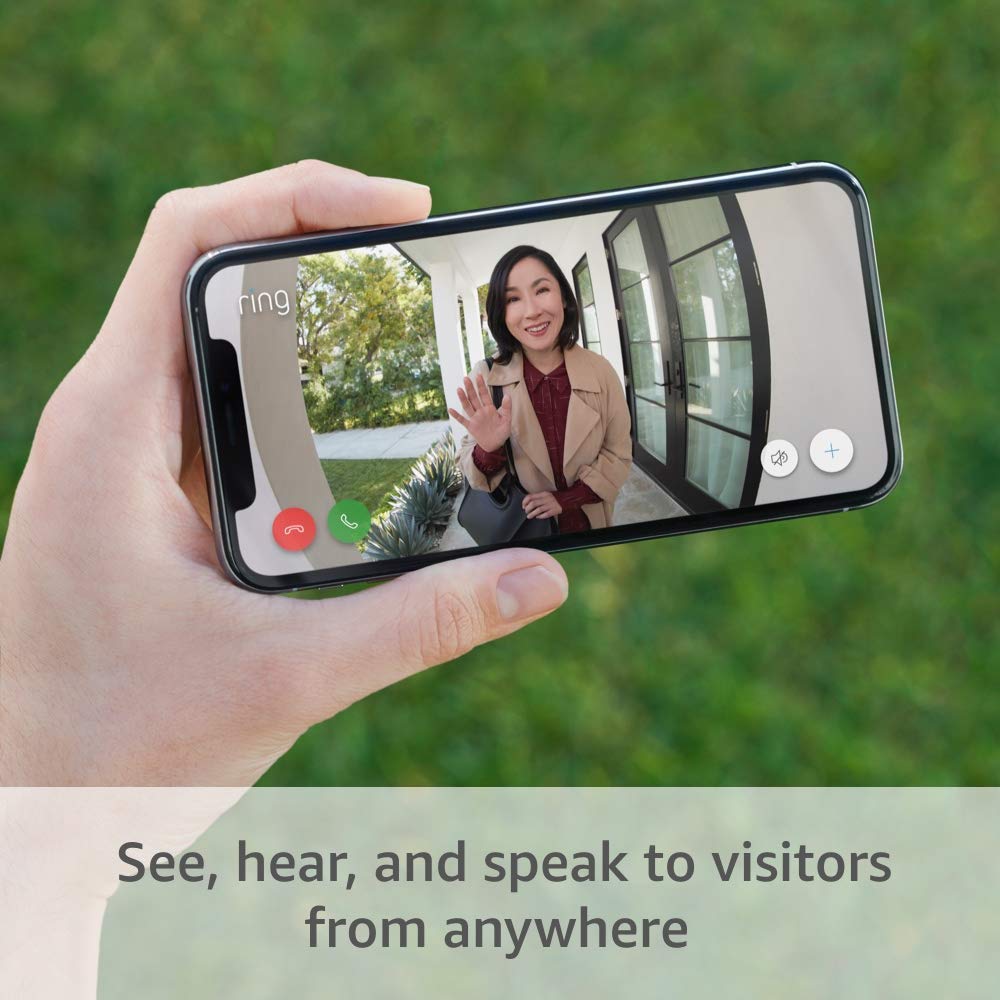 Lote de timbre Ring Video Doorbell (níquel satinado) con dispositivo Echo Show 5 (3.ª generación)