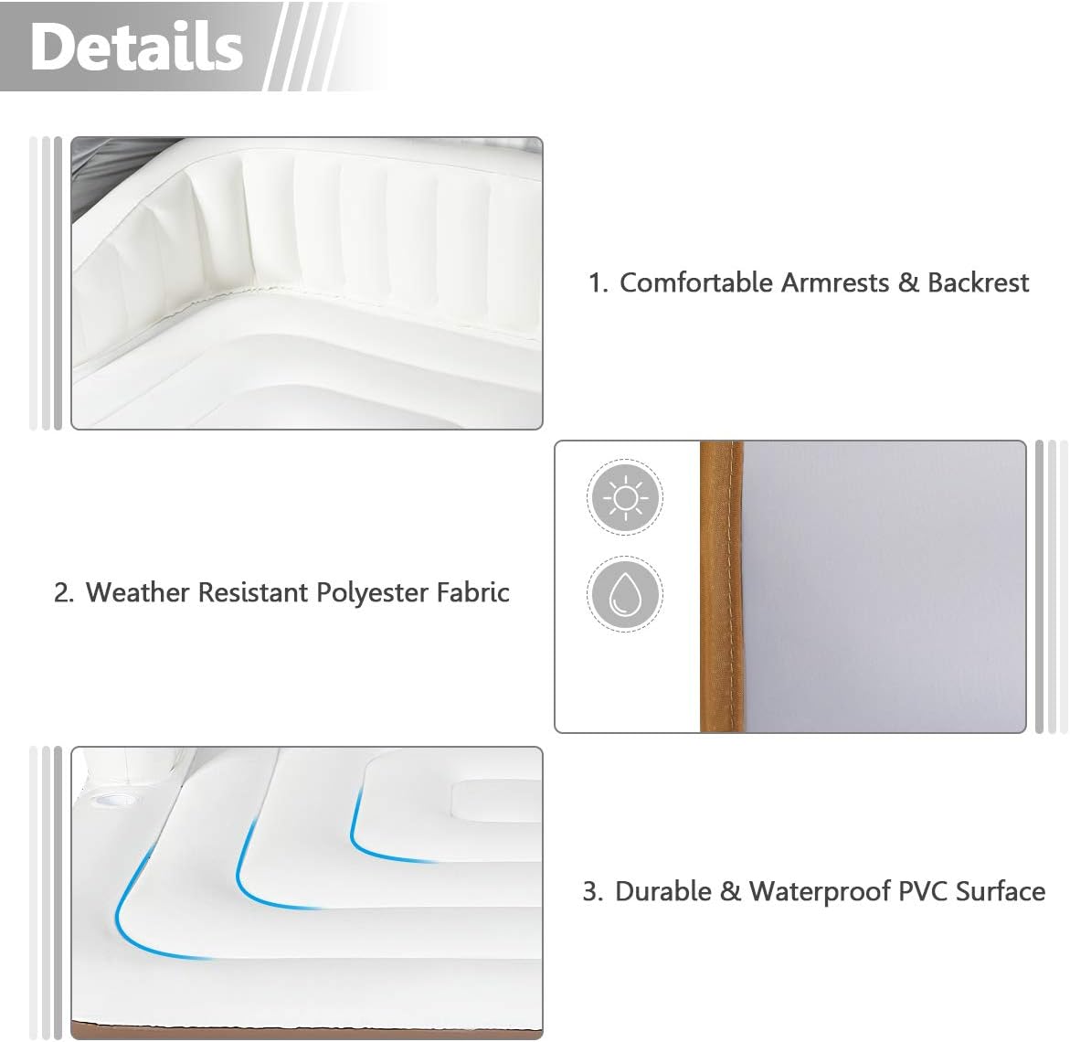 Balsa flotante con parasol