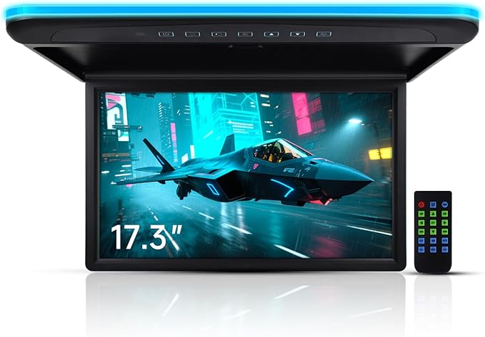 Pantalla de monitor abatible para automóvil l 17.3 pulgadas