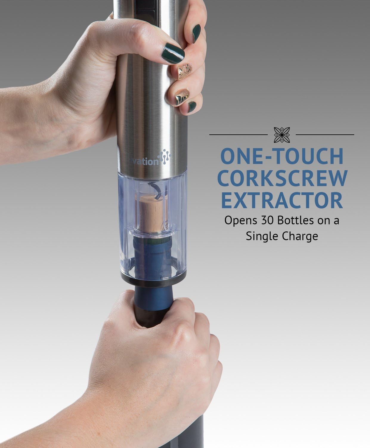 Ivation - Juego de regalo abridor electrico de Vino