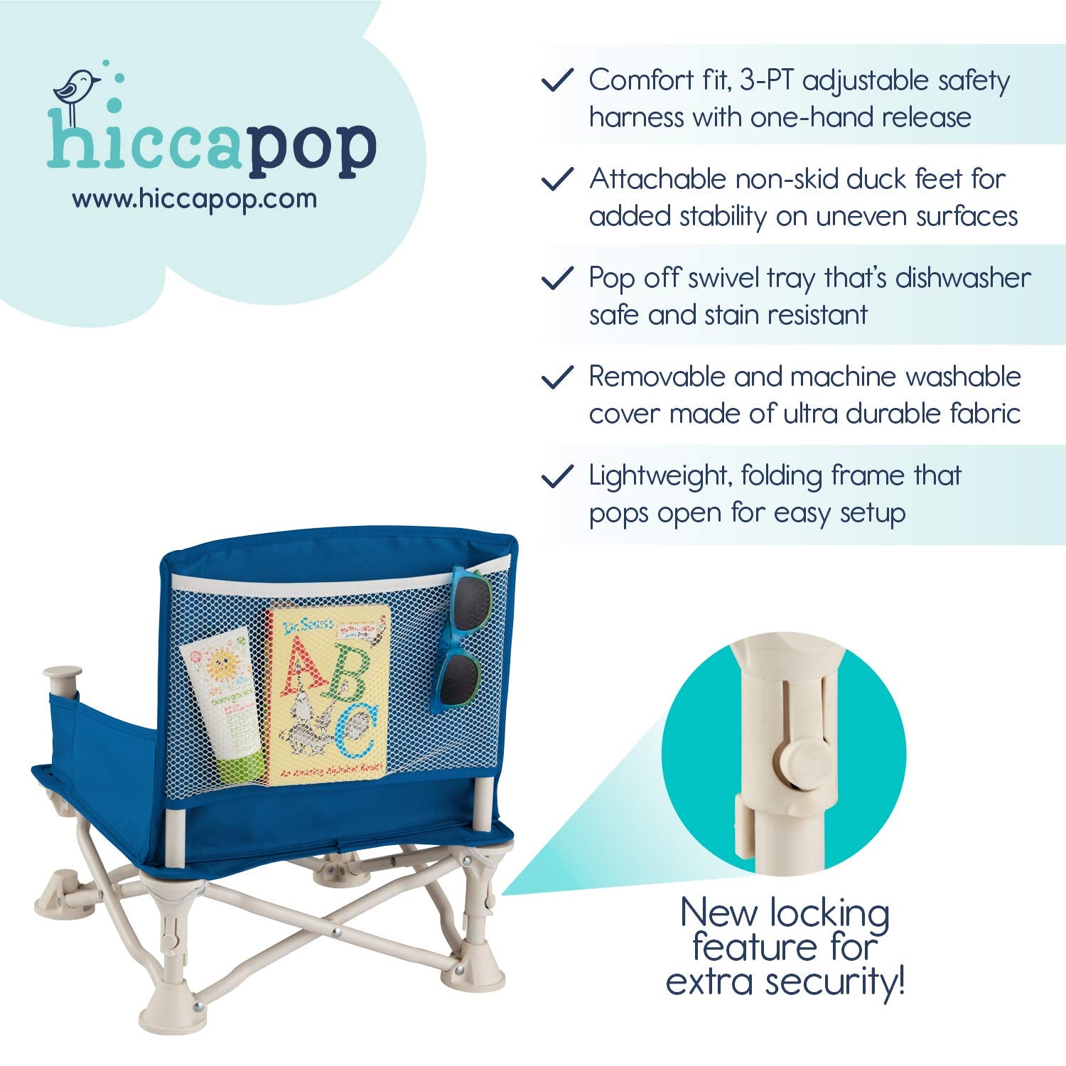 Asiento elevador de viaje para bebé