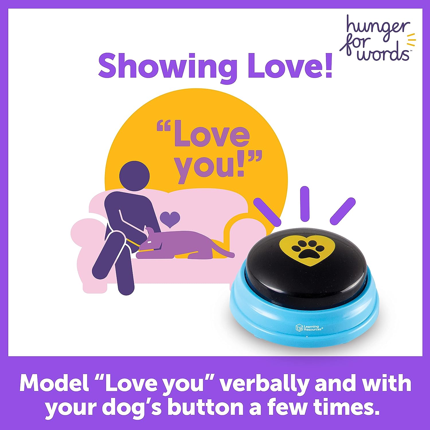 Juego de 6 botones grabables para iniciación de mascotas