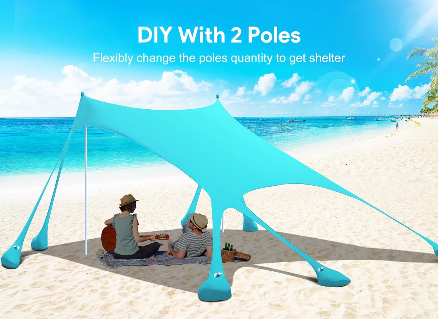 Tienda de campaña de playa | Resistente 3x3 mt