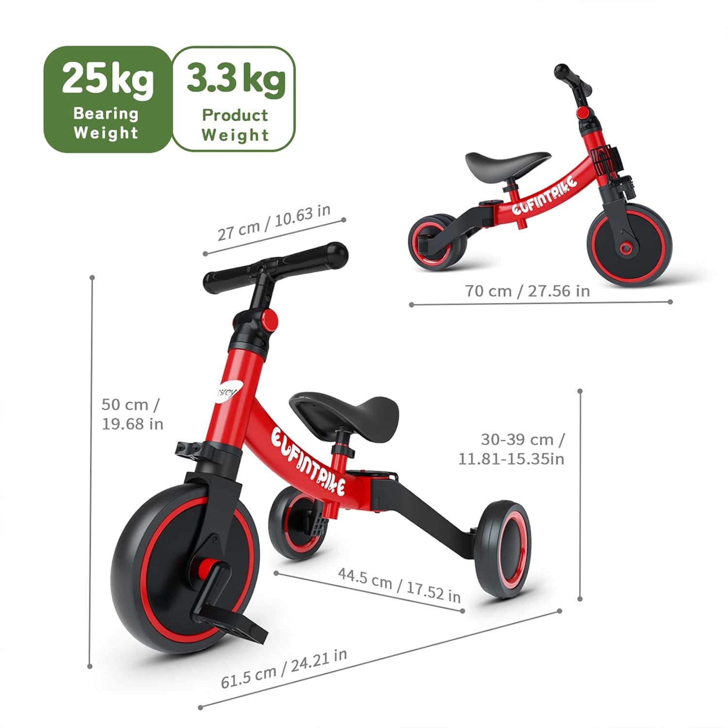 Bicicleta para niñas y niños 5 en 1 | 1 a 4 años