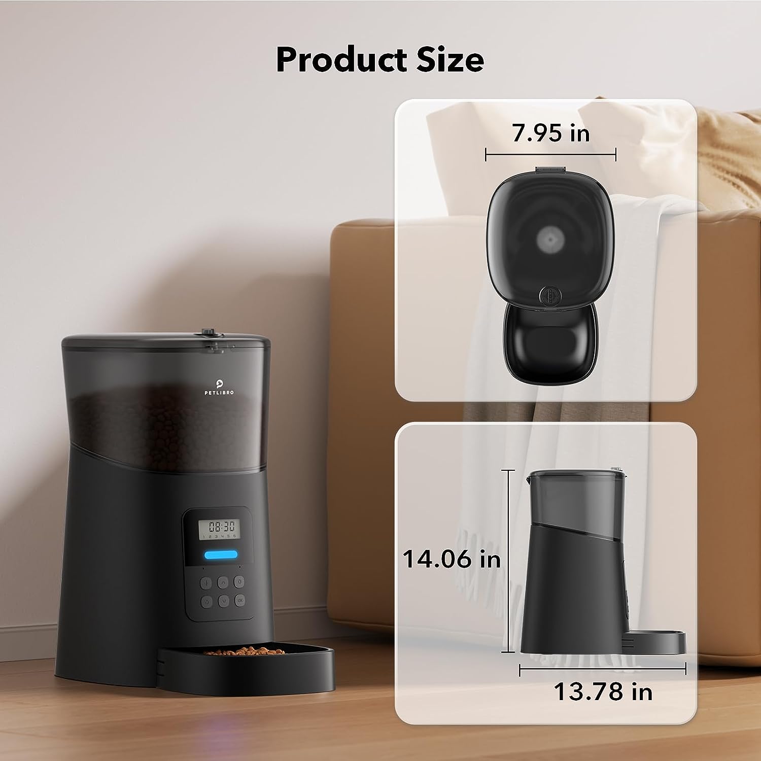 Dispensador automático de alimentos para mascotas 6L