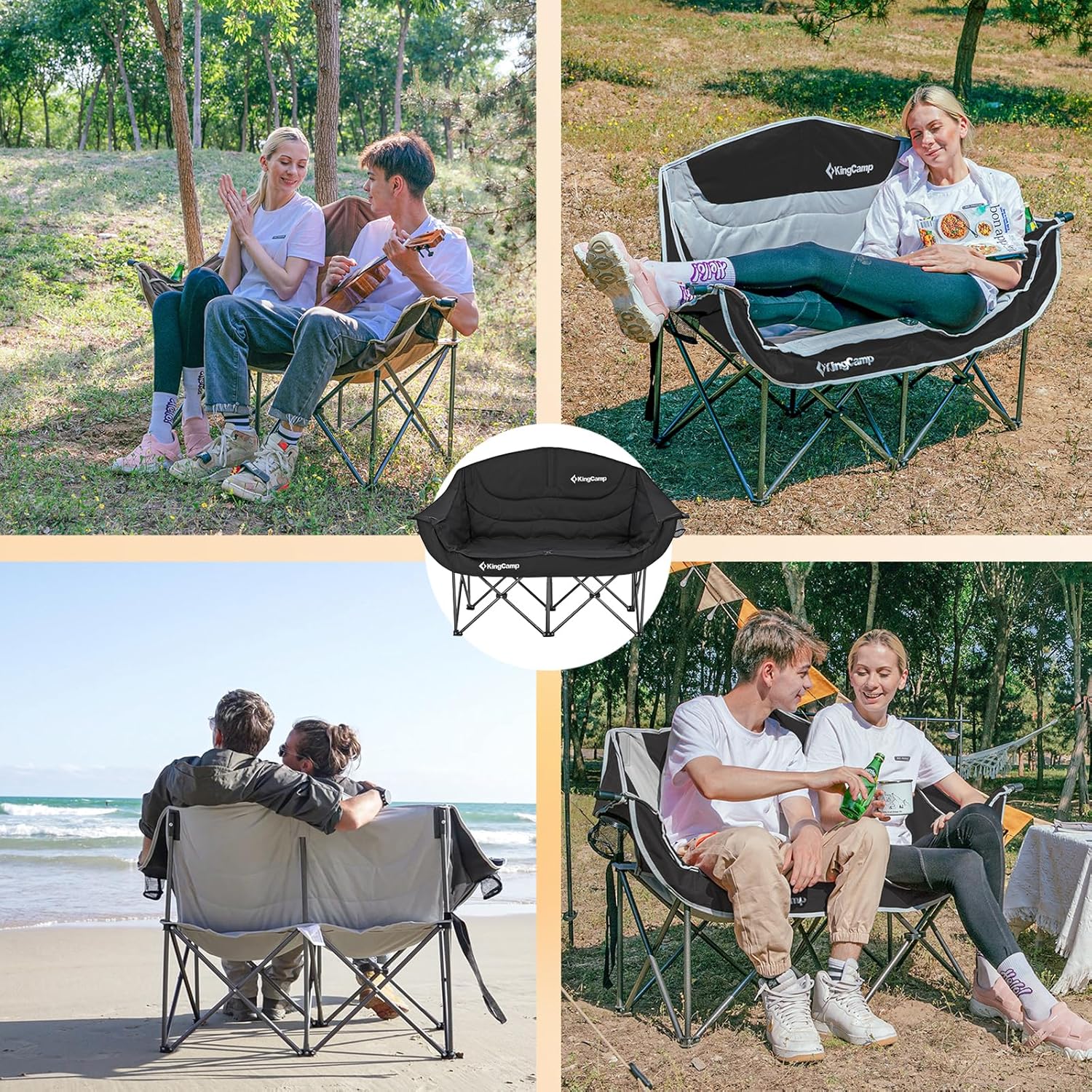 Silla de camping dos cuerpos| Alta resistencia