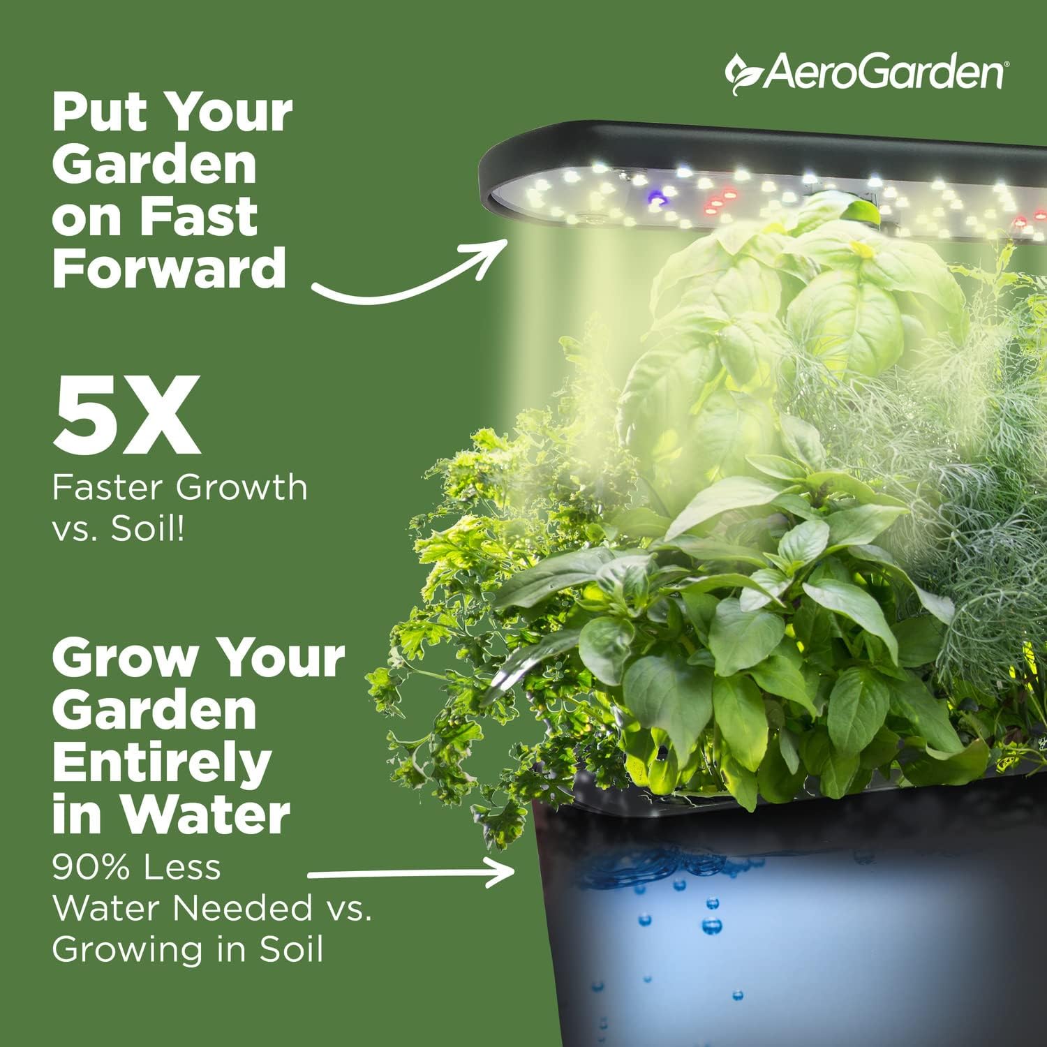AeroGarden Sistema hidropónico para jardín interior, color blanco