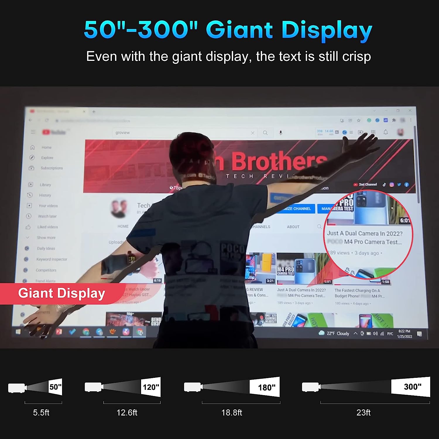 Proyector Bluetooth | Compatible 4K - HDMI - USB - Smartphones