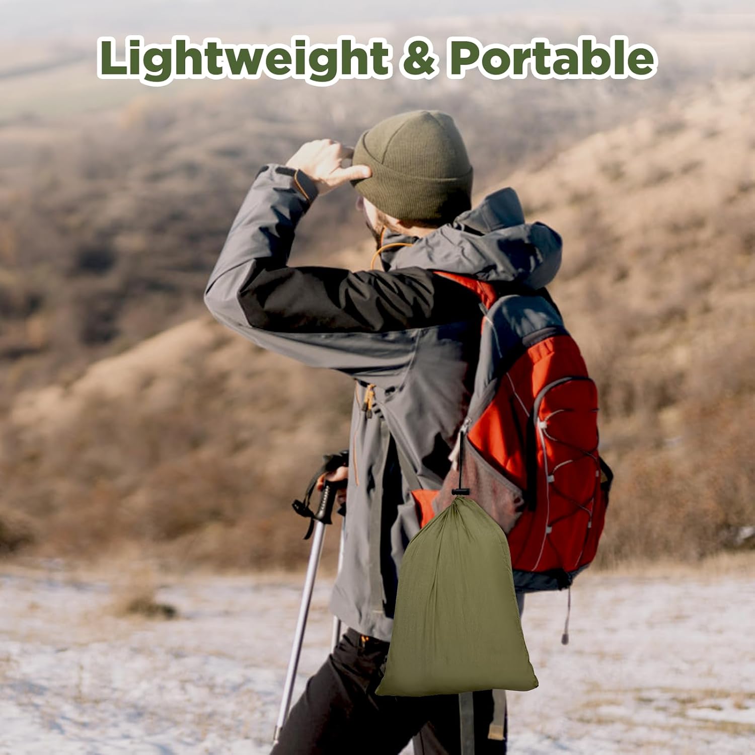 Hamaca de campamento con lona para moscas de lluvia y mosquitera