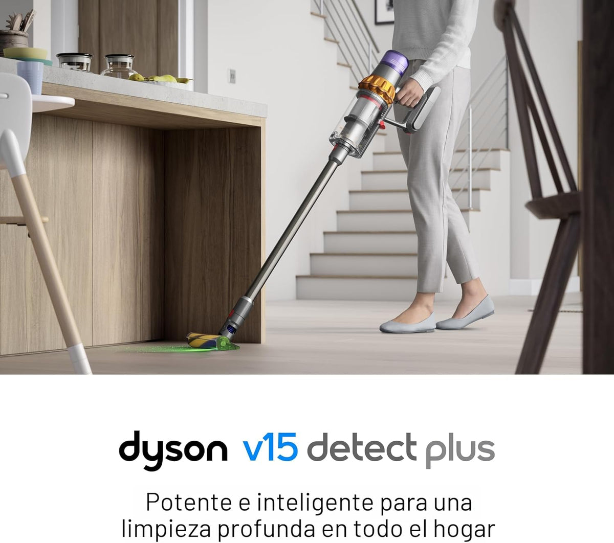 Dyson Aspiradora inalámbrica V15 Detect Plus