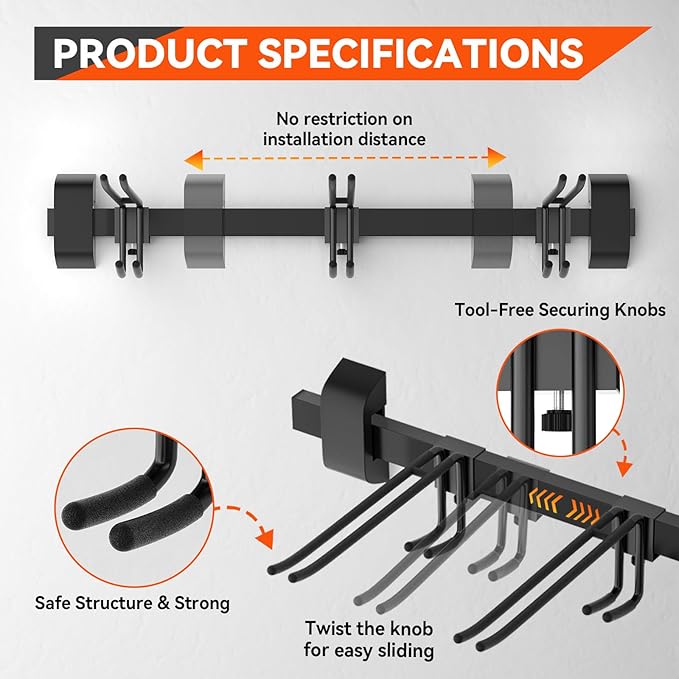 Estante de pared de esquí y snowboard