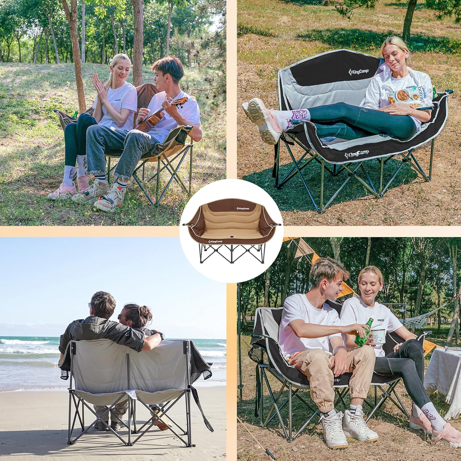 Silla de camping dos cuerpos| Alta resistencia