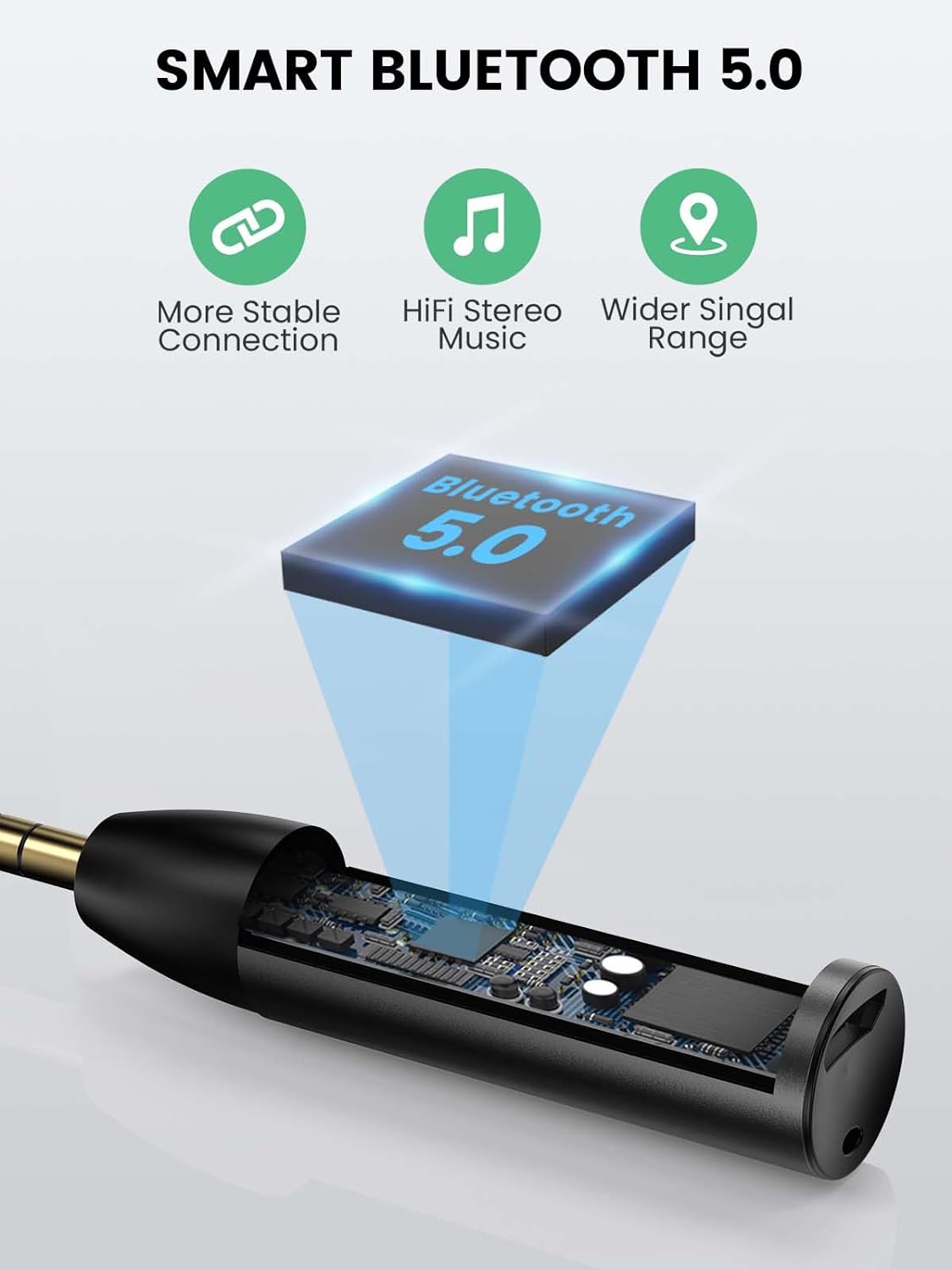 Adaptador de Audio auxiliar Bluetooth 5.0