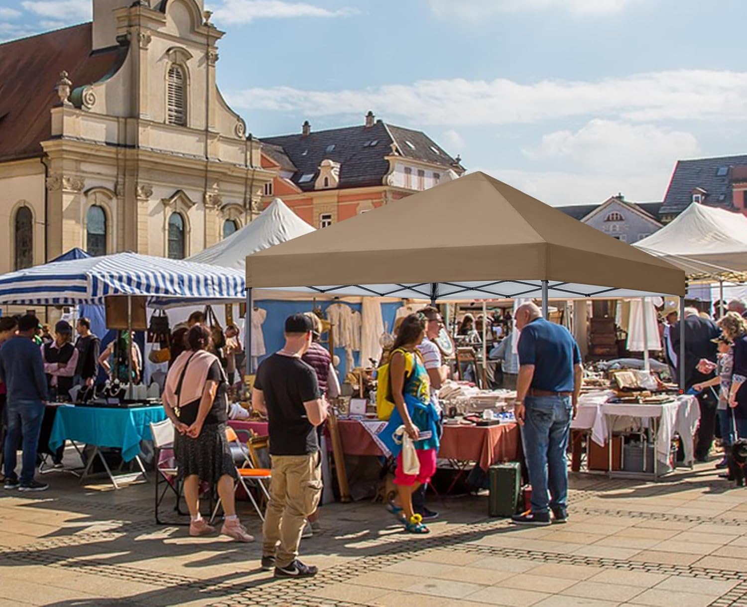 Tienda de campaña con toldo | Fácil instalación | Portátil 3x3 mt