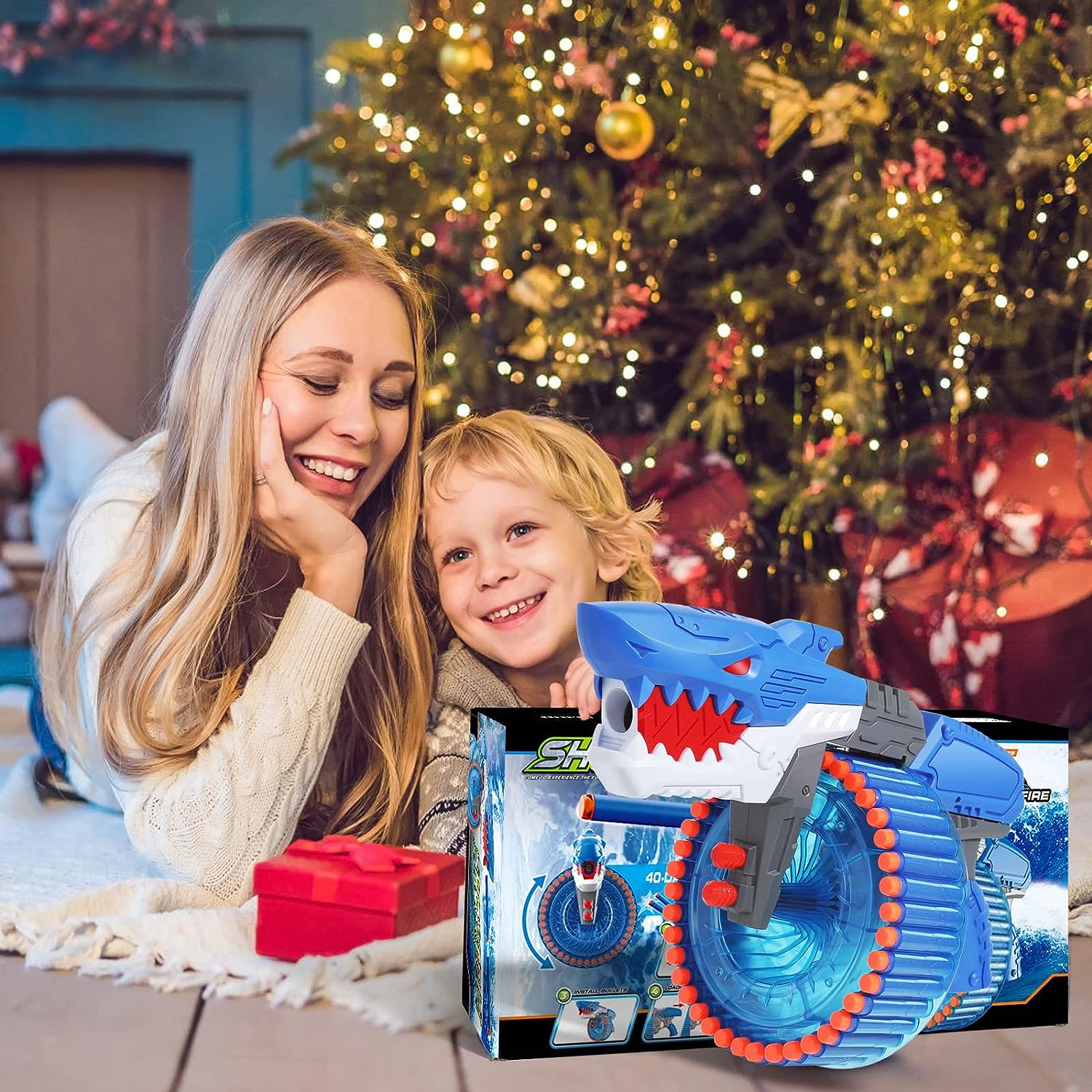 Pistola de juguete 40 dardos (Tiburón)