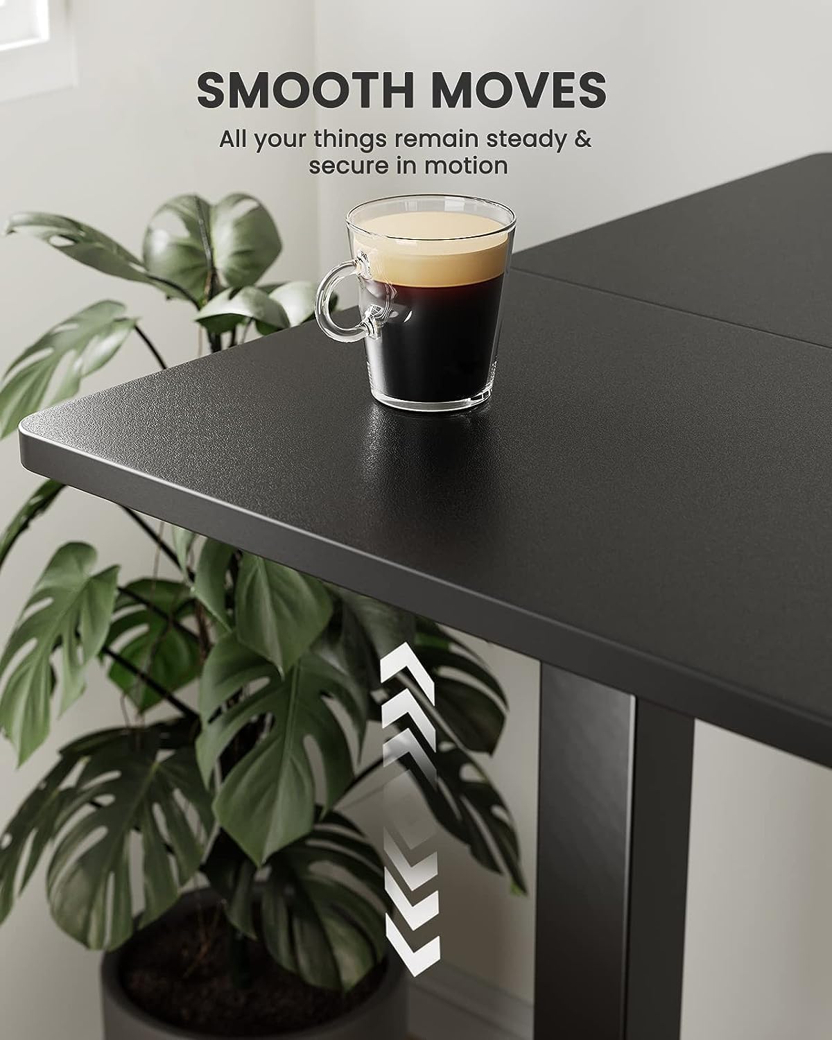 Escritorio eléctrico ajustable | Negro